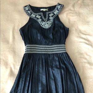 Blue and silver blouse